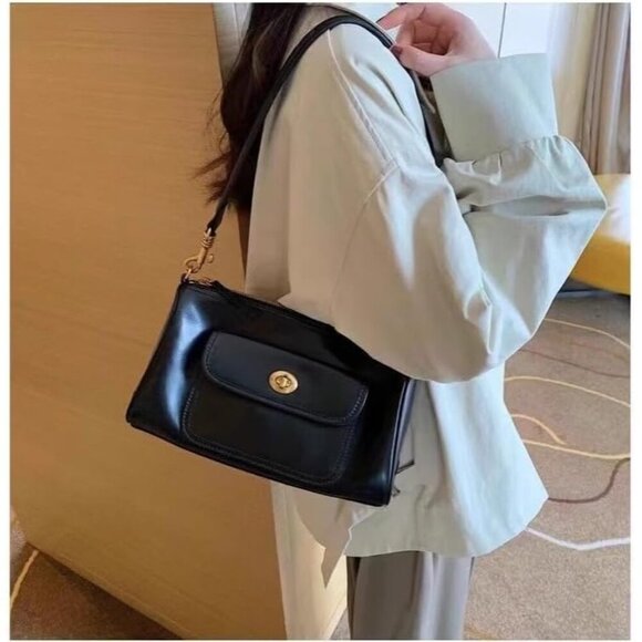 Women's Stylish Genuine Leather Shoulder Bag Lady  with Two Strap - Picture 4 of 6